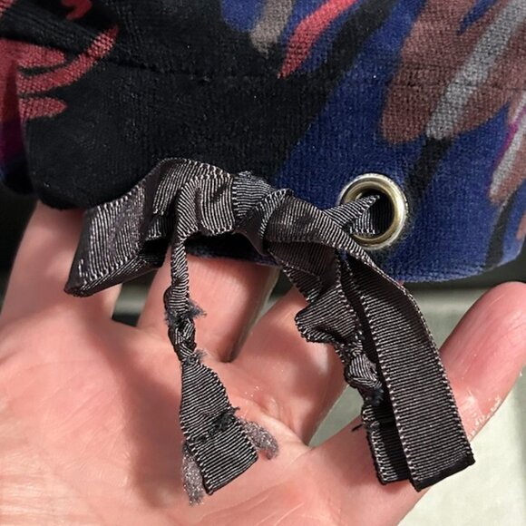 Style & Co. Sport Velour Abstract Floral Cowl Neck Top Women's Size XL - Picture 5 of 9